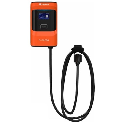 LEDVANCE Sylvania 11.5kW EV Charging Station, Level 2 Commercial, 48A, 208V-240V, Orange