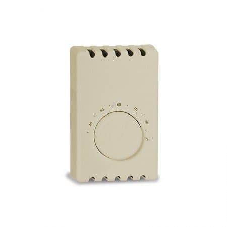 Cadet BiMetal Wall Mount Thermostat, Single Pole, Taupe