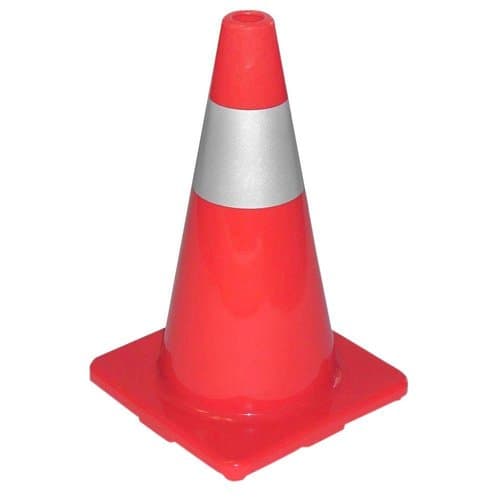 Impact 18'' Traffic Cone Orange/Silver