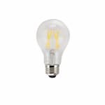 TCP Lighting 8W LED A19 Bulb, Dimmable, E26, 800 lm, 120V, 2400K, Clear