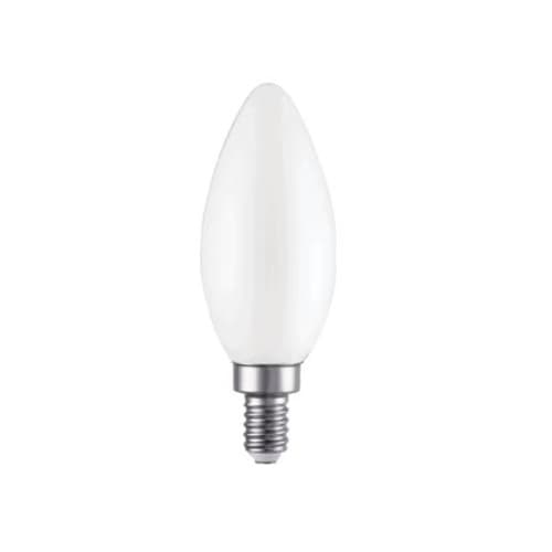 TCP Lighting 5W LED B11 Bulb, Dimmable, E12, 500 lm, 120V, 3000K, Frosted