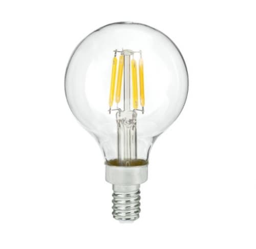 TCP Lighting 3W LED G16 Bulb, Dimmable, E12, 250 lm, 120V, 2700K, Frosted