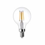 TCP Lighting 4W LED G16 Bulb, Dimmable, E12, 350 lm, 120V, 2400K, Clear