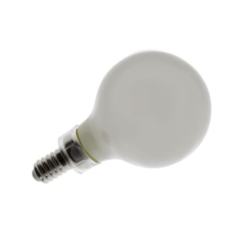 TCP Lighting 4.5W LED G16 Bulb, Dimmable, E12, 360 lm, 120V, 2700K, Frosted