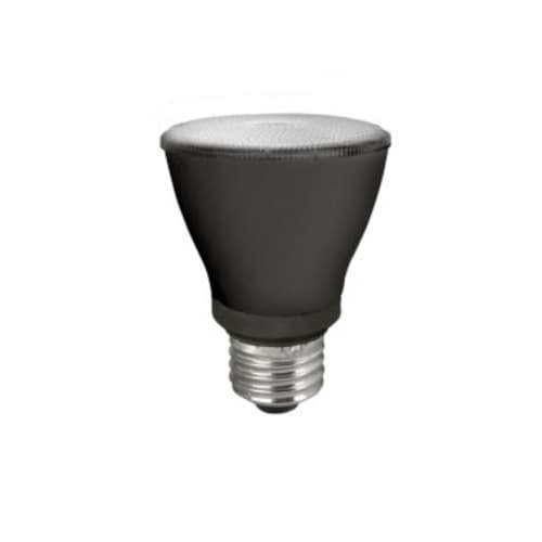 TCP Lighting 7W LED PAR20 Bulb, Dim, E26, 120V, 700 lm, 5000k, Black