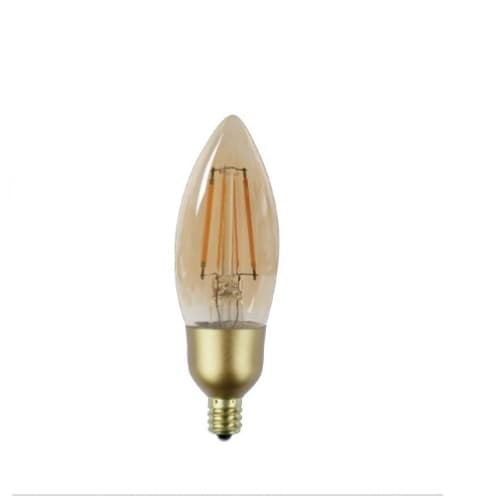 TCP Lighting 3.5W LED B11 Filament Bulb, Dimmable, 2500K, 270 Lumens