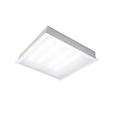 TCP Lighting 22W 2X2 LED Recessed Troffer Light, 2000 Lumens, Dimmable, 3000K, Frosted
