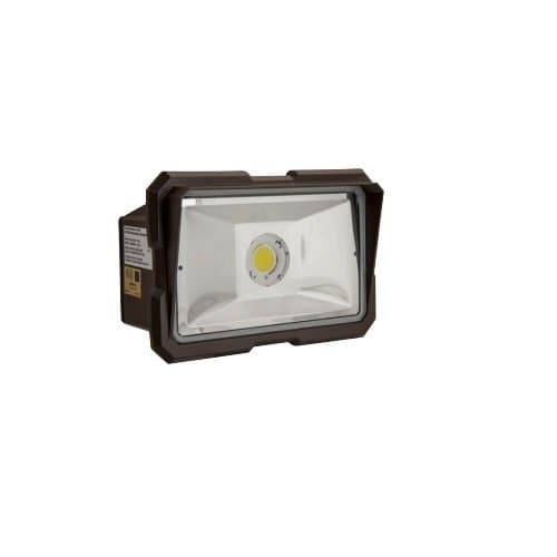 TCP Lighting 9W LED Small Flood light w/ Photocell Sensor, 5000K, Bronze