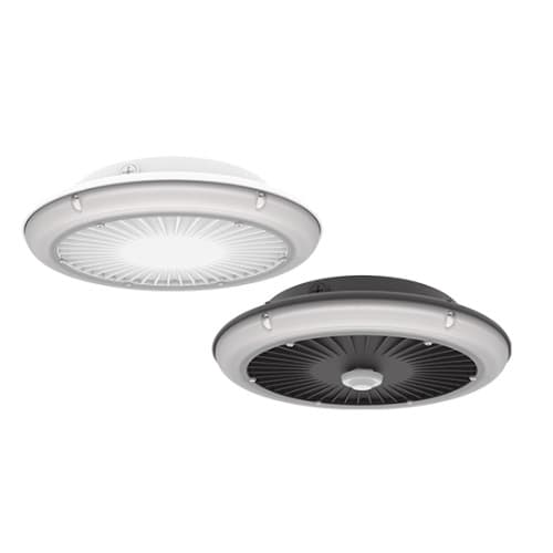 ILP Lighting 75W UFO Parking Garage Fixture, Wide, 10W BBU, 120V-277V, 4000K, SLV