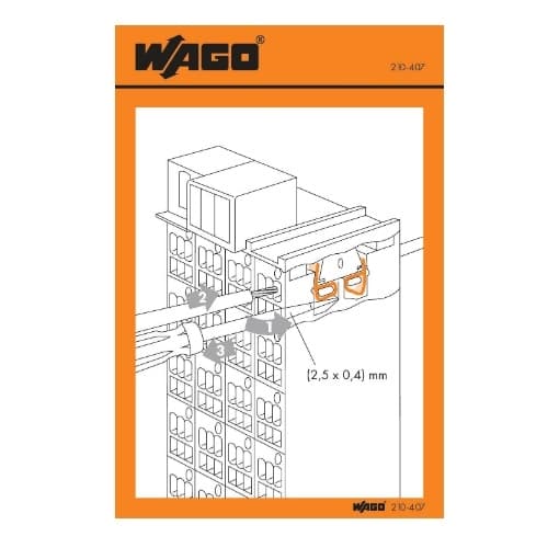 Wago Operating Instruction Stickers, Matrix Patchboards, 726 Series