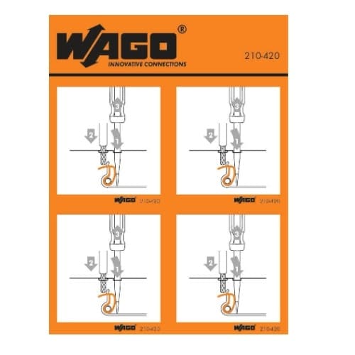 Wago Operating Instruction Stickers, Cage Clamp Compact, 870 Series