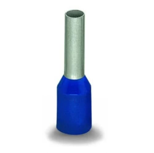 Wago Insulated Ferrule Sleeve, 0.79-in, 2.5 mm/ 14 AWG, Blue