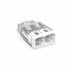 Wago Compact Splicing Connector, 2-Conductor, AWG, White, 1000 Pack