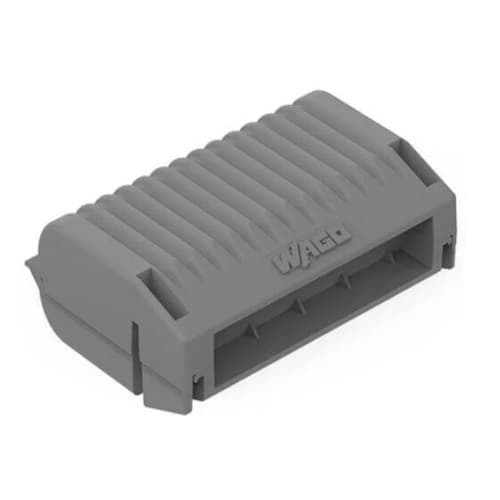 Wago Gelbox for 221, 10 AWG, 6 mm Connectors, Size 3, Gray, Bulk