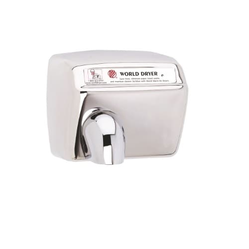 World Dryer 2300W Standard Hand Dryer, Model XA, 240V