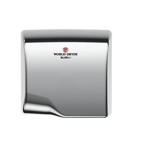 World Dryer 950W SLIMdri Hand Dryer, Stainless Steel, 220/240V, Polished Finish