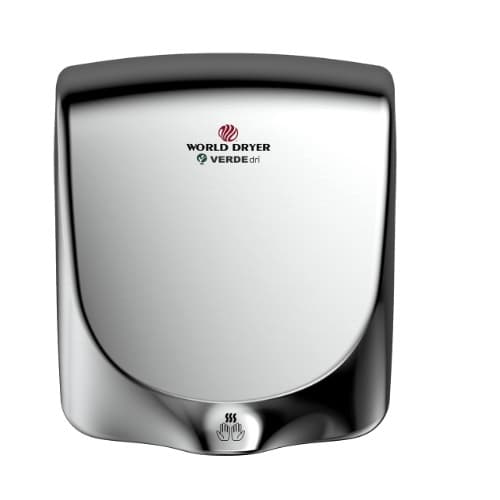 World Dryer 950W VERDEdri Hand Dryer, Stainless Steel, 220/240V, Polished