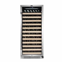 120W Wine Cooler, 100-Bottle, 115V, Stainless Steel