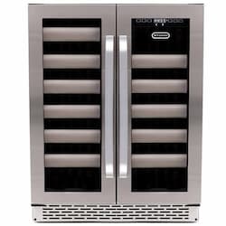 Whynter 100W Wine Cooler, 40-Bottle, 115V, Stainless Steel