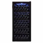 Whynter 130W Freestanding Wine Cooler, 124-Bottle, 115V, Black