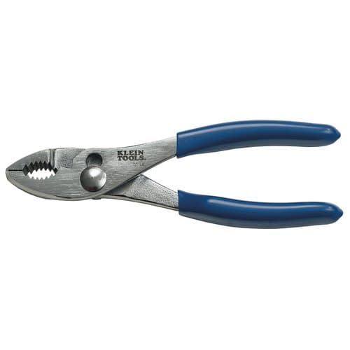 Klein Tools 6'' Alloy Steel Slip Joint Pliers with Plastic Dipped Handle