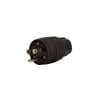 Ericson 5-15 NEMA Plug, Perma-Grip, 2P/3W, 1 Ph, 125V, Small, Black