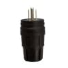 Ericson 5-15 NEMA Plug, Perma-Grip, 2P/3W, 1 Ph, 125V, Small, Black