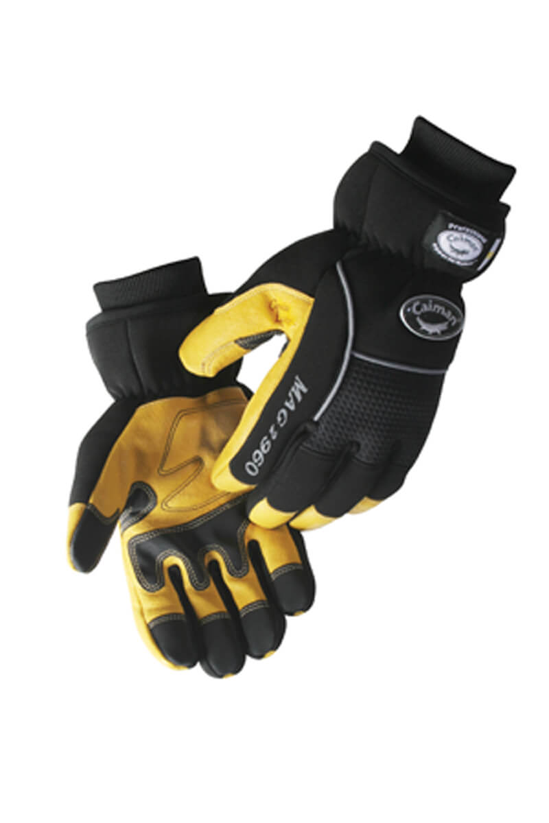 Large Pigskin Leather Mechanics Glove Yellow/Black ( 2956-L ...