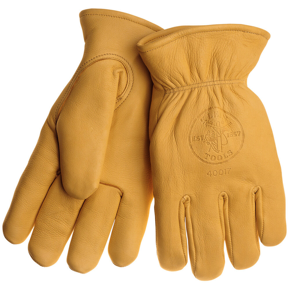 Klein Tools Deerskin Work Gloves Lined Medium Tan (Klein Tools