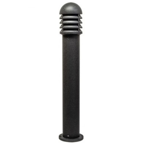 Dabmar 20w Tall Round Led Bollard Pathway Light W Louvers Alum 3000k Black Dabmar D3400 9440