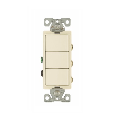 Eaton Wiring 15 Amp Rocker Switch, Single Pole (3), 3-Way, 120V, Light ...