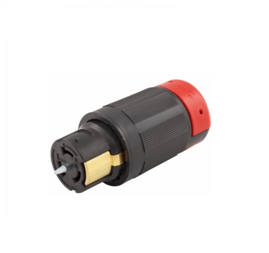 Eaton Wiring 50 Amp Locking Connector, Non-NEMA, Nylon, Black/Red ...