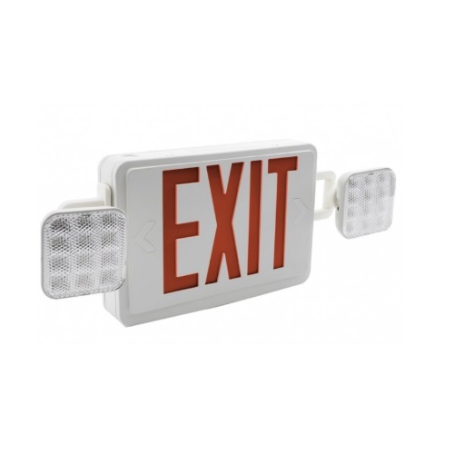 LEDVANCE Sylvania LED Emergency Exit Sign Combo, Red Letters, White ...