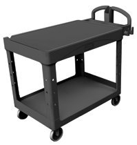 Rubbermaid 9T66 2 Shelf Utility Cart, Black