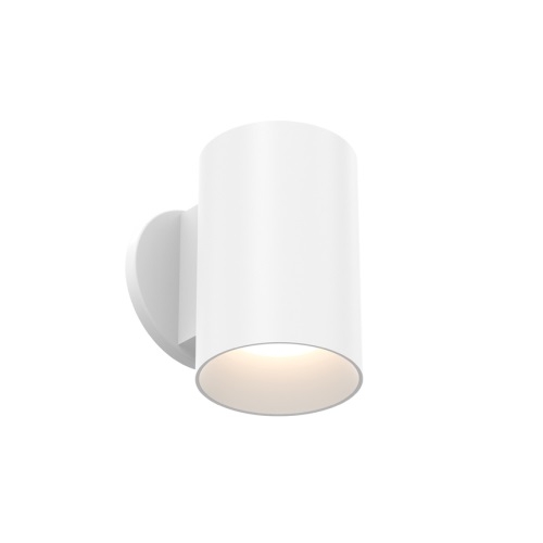 Eurofase WHSW-BR6 Whiskey Broad 6 13W LED Cylinder, Wall Mount, Clear Diffuser White / Matte Black / 4000K / 38°
