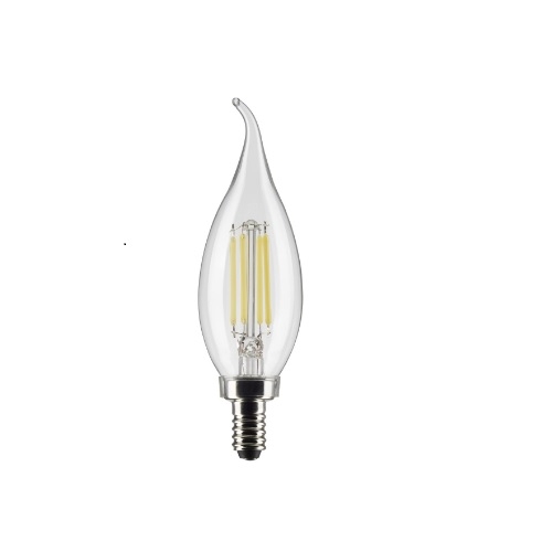 Satco 4.5W LED B11 Bulb, E14, Dimmable, 350 lm, 120V, Clear, 4000K