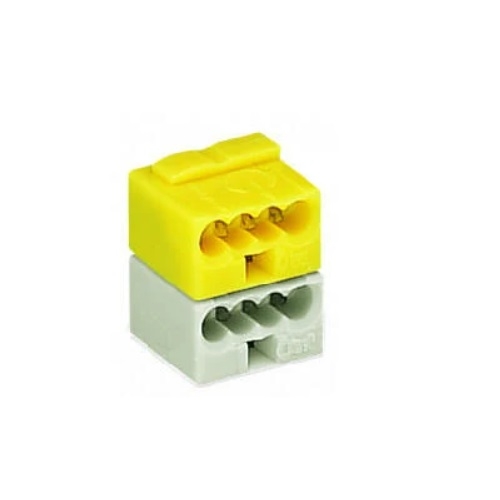 Wago 4-Conductor Modular PCB Connector for Individual Solder Pins, KNX,  2-Pole, Lgt Gry/Yellow